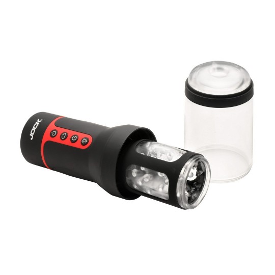 AUTO SPIN - MASTURBADOR GIRATORIO Y DE IMPULSO - TRANSPARENTE/NEGRO