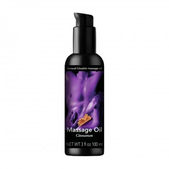 SENSUAL KISSABLE MASSAGE OIL - CINNAMON - 3 FL OZ / 100 ML