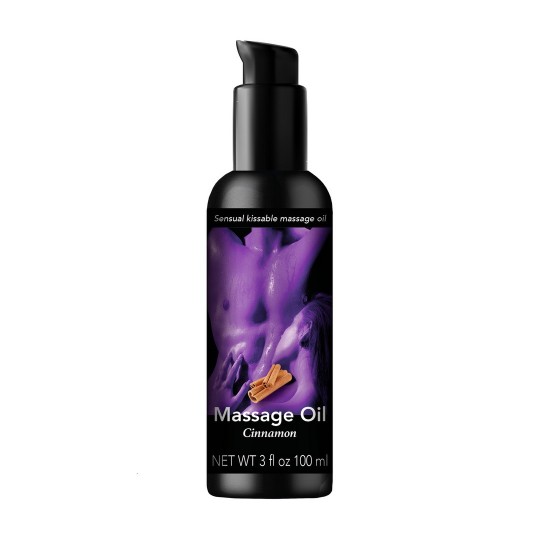 SENSUAL KISSABLE MASSAGE OIL - CINNAMON - 3 FL OZ / 100 ML