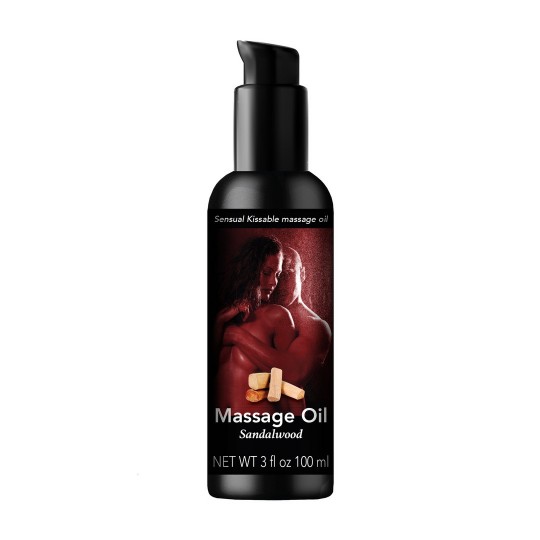 SENSUAL KISSABLE MASSAGE OIL - SANDALWOOD - 3 FL OZ / 100 ML