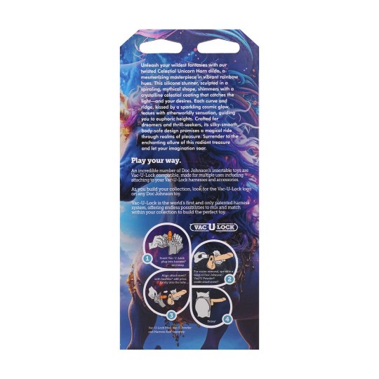 ФАНТАЗИЙНЫЕ ТРАХАЛЬЩИКИ - CUERNO DE UNICORNIO CELESTIAL - BRILLA EN LA OSCURIDAD - MULTICOLOR