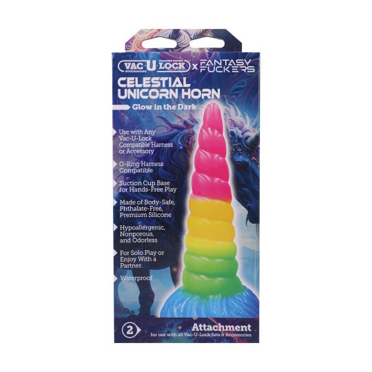 ФАНТАЗИЙНЫЕ ТРАХАЛЬЩИКИ - CUERNO DE UNICORNIO CELESTIAL - BRILLA EN LA OSCURIDAD - MULTICOLOR