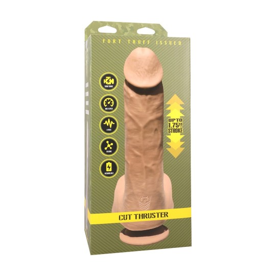 CUT THRUSTER - VIBRADOR CON MOVIMIENTO DE EMPUJE - VAINILLA