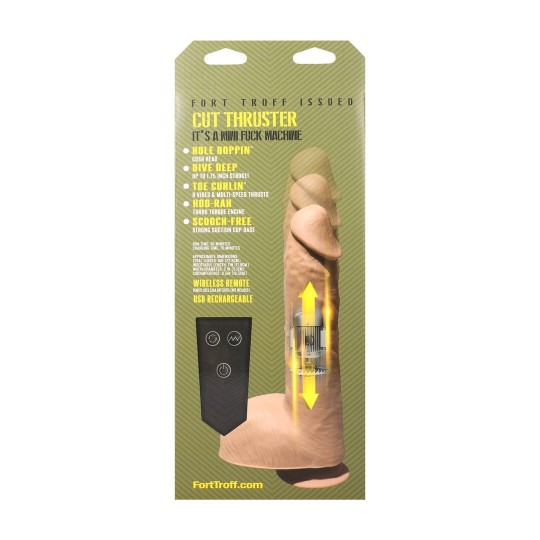 CUT THRUSTER - VIBRADOR CON MOVIMIENTO DE EMPUJE - VAINILLA