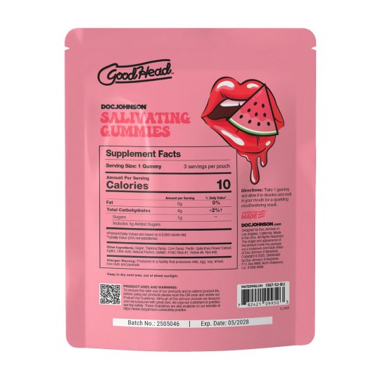 GOMITAS SALIVADORAS - EXHIBIDOR DE 24 CT - 12 GR - SANDÍA