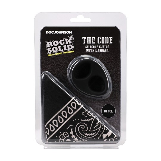 THE CODE - ANILLO DE SILICONA CON BANDANA - NEGRO