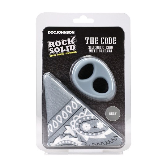 THE CODE - ANILLO DE SILICONA CON BANDANA - GRIS
