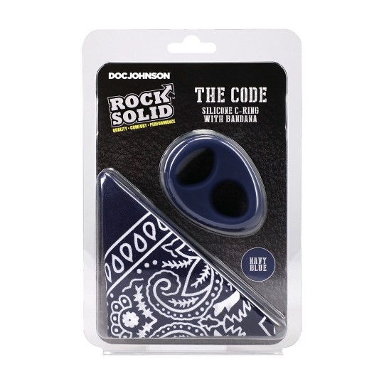THE CODE - ANILLO DE SILICONA CON BANDANA - AZUL MARINO