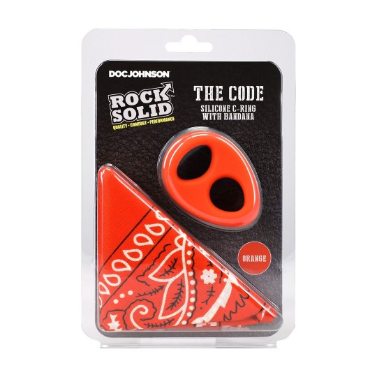 THE CODE - ANILLO DE SILICONA CON BANDANA - NARANJA