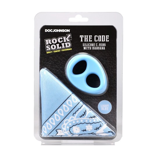 THE CODE - ANILLO DE SILICONA CON BANDANA - AZUL CLARO