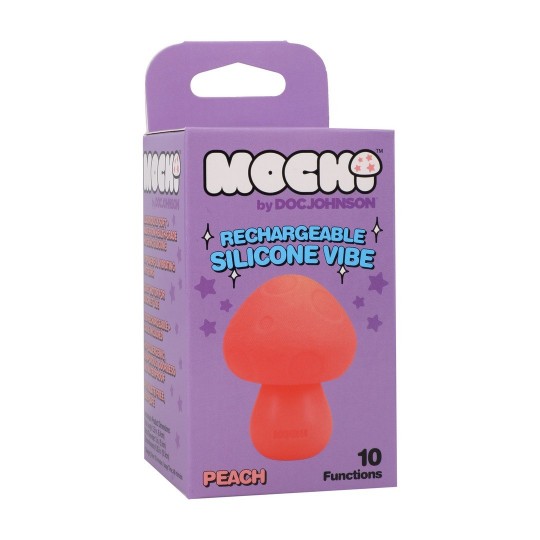 MUSHROOM VIBE - VIBRADOR DE SILICONA RECARGABLE - DURAZNO
