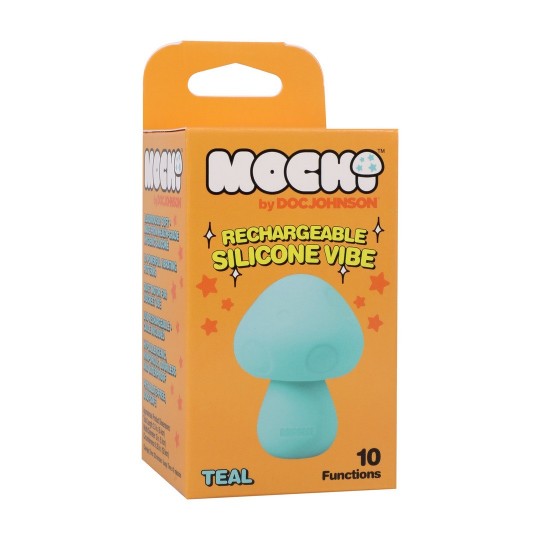 MUSHROOM VIBE - VIBRADOR DE SILICONA RECARGABLE - VERDE AZULADO