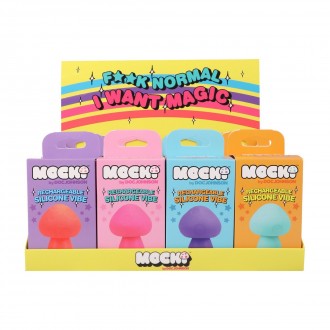 MUSHROOM VIBE - EXPOSITOR CON 12 VIBRADORES DE SILICONA RECARGABLES