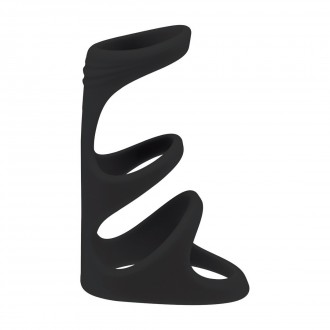 LEVELZ 3 LOOP SILICONE COCKRING BLACK 