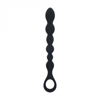 LEVELZ BEADED SNAKE SILICONE ANAL PROBE WITH LOOP 