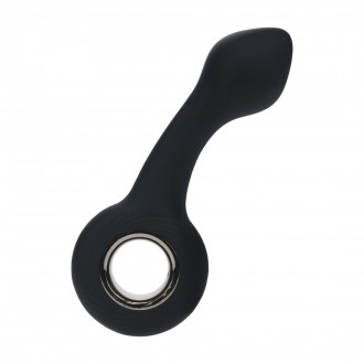 LEVELZ VIBRATING BULB SILICONE PROSTATE STIMULATOR WITH LOOP BLACK 