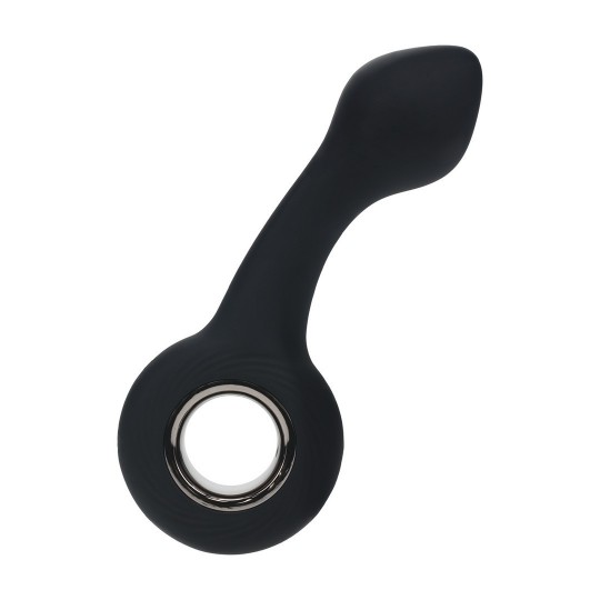 LEVELZ VIBRATING BULB SILICONE PROSTATE STIMULATOR WITH LOOP BLACK 