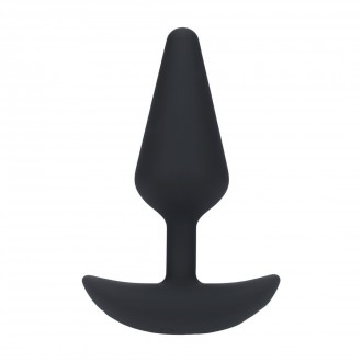 PLUG ANAL DE SILICONA VIBRANTE CLÁSICO - M - NEGRO