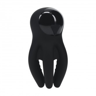 LEVELZ DIGITAL GLAND STIMULATOR WITH VIBRATION AND TENTACLES BLACK 