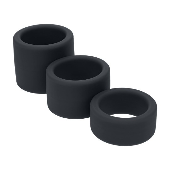 LEVELZ LIQUID SILICONE BALL STRAP SET OF 3 S/M/L BLACK