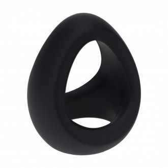 LEVELZ SOFT TRI O SILICONE COCKRING BLACK