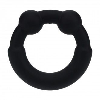 LEVELZ ANILLO PARA EL PENE DE METAL Y SILICONA NEGRO