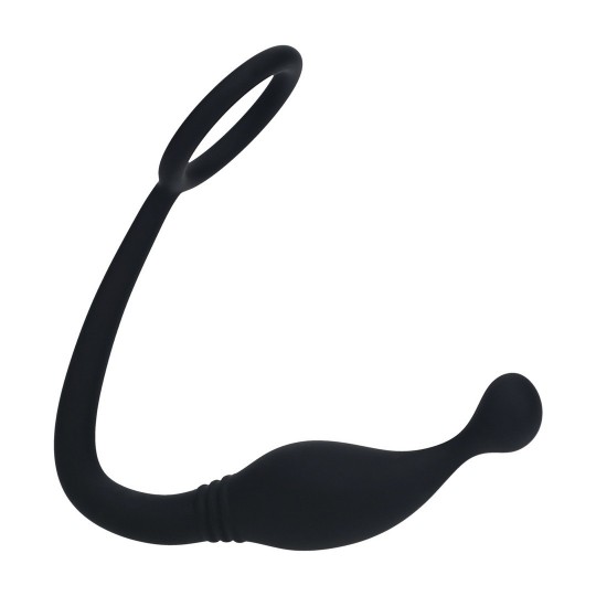 LEVELZ PROSTATE STIMULATOR WITH SILICONE RING S BLACK