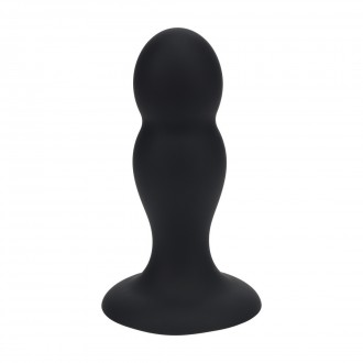 LEVELZ DOBLE RATTER LIQUID SILICONE ANAL PLUG M BLACK