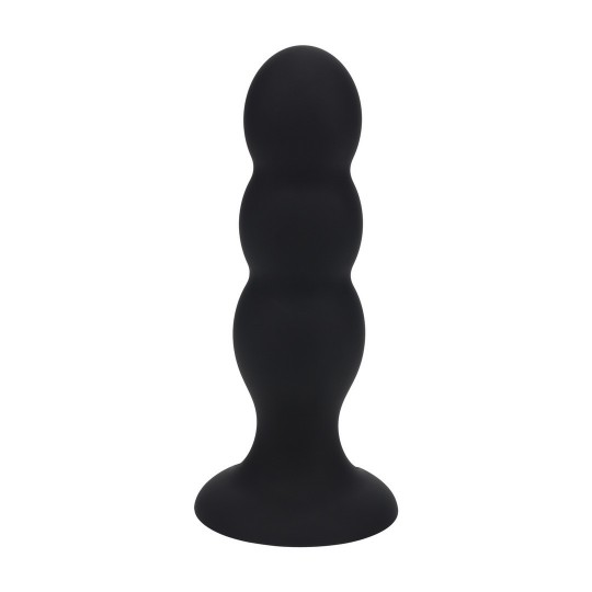 TRI RATTLE PLUG ANAL DE SILICONA LÍQUIDA - L - NEGRO