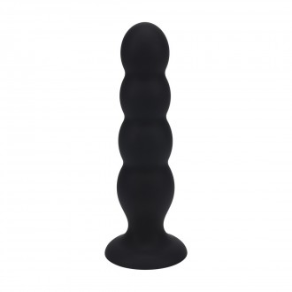 LEVELZ SILICONE ANAL PLUG QUAD RATTLE XL BLACK