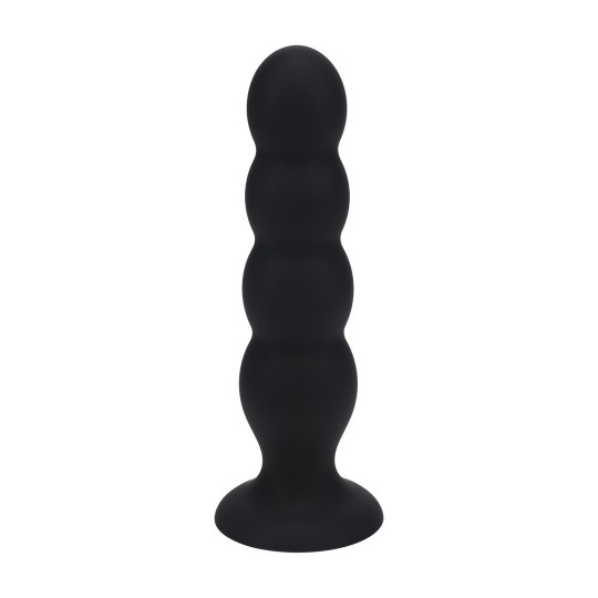 LEVELZ SILICONE ANAL PLUG QUAD RATTLE XL BLACK