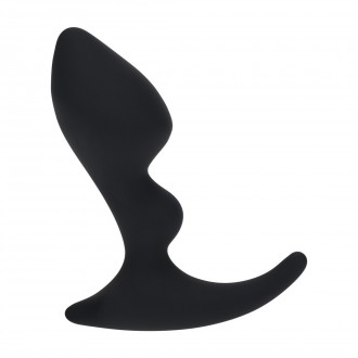 LEVELZ SILICONE PROSTATE STIMULATOR WITH DOUBLE RIDGING BLACK