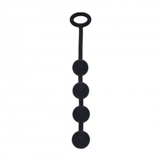 LEVELZ ROUND SILICONE ANAL BEADS S 20MM BLACK