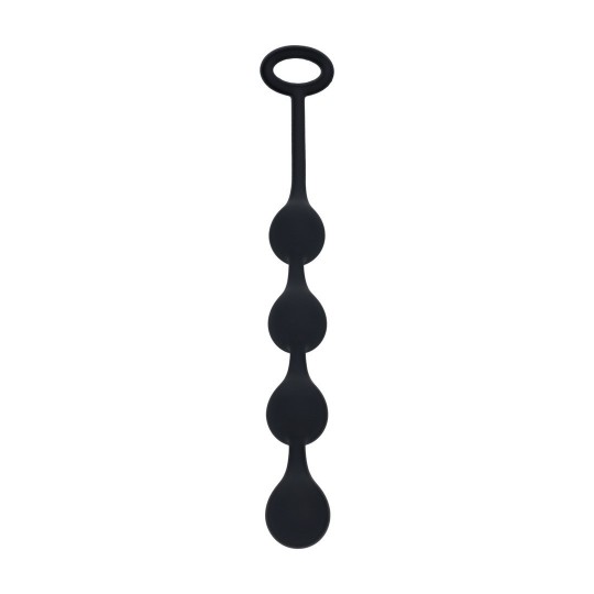 LEVELZ  WATER DROP-SHAPED SILICONE ANAL BEADS S 20MM BLACK 