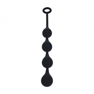 LEVELZ WATER DROP-SHAPED SILICONE ANAL BEADS M 30MM BLACK 