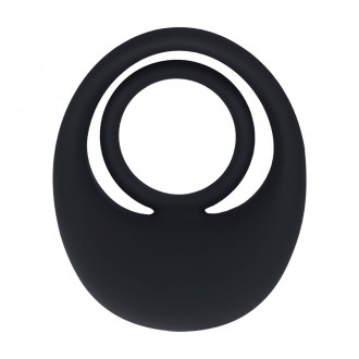LEVELZ VIBRATING LIQUID SILICONE COCK AND BALL RING BLACK