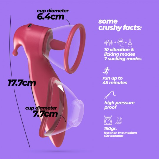 SACI STIMULATEUR DE CLITORIS ET DE MAMELONS AVEC SUCCION CRUSHIOUS