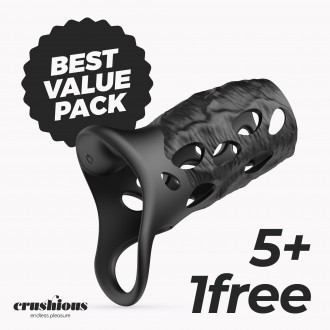 PACK 5 + 1 GRATUITO BATIATUS ANELLO ARMATURA PER IL PENE CRUSHIOUS