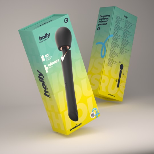 PACK 5 + 1 GRÁTIS HOLLY MASSAJADOR VARINHA RECARREGÁVEL PRETO CRUSHIOUS