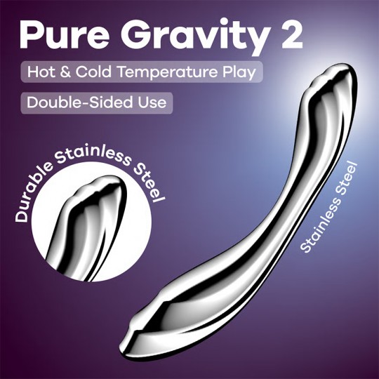 DILDO EM METAL PURE GRAVITY 2 SATISFYER