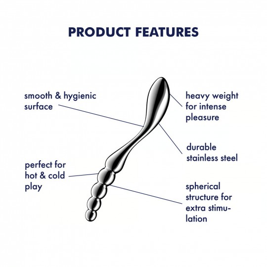 МЕТАЛЛИЧЕСКИЙ ДИЛДО STAR FORCE 1 SATISFYER