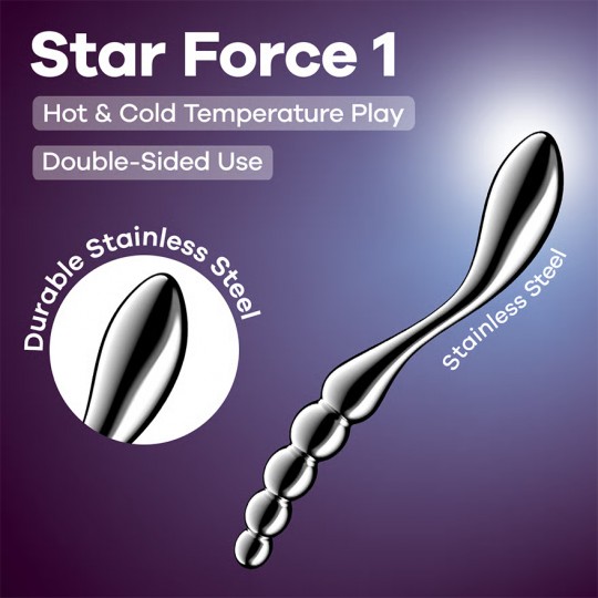 МЕТАЛЛИЧЕСКИЙ ДИЛДО STAR FORCE 1 SATISFYER