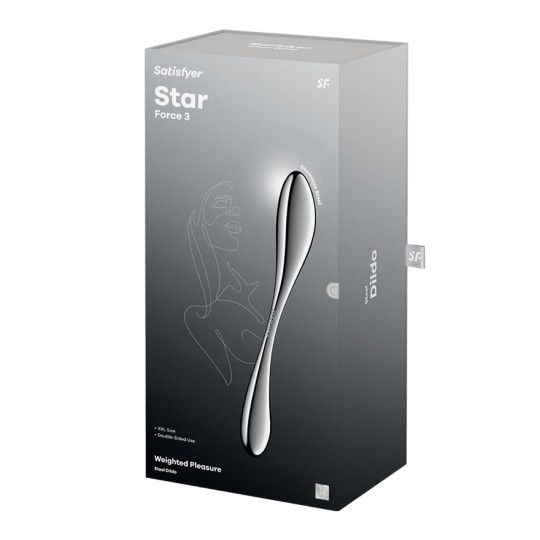 МЕТАЛЛИЧЕСКИЙ ДИЛДО STAR FORCE 3 SATISFYER