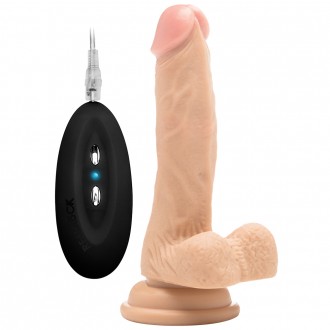 REALROCK 7” REALISTIC VIBRATOR WITH TESTICLES WHITE