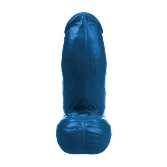 THOR L - REALISTIC CURVED DILDO WITH BALLS - 7.1 / 18 CM - BLUE
