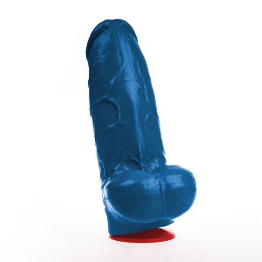 FREYR L - REALISTIC DILDO WITH BALLS - 7.1 / 18 CM - BLUE