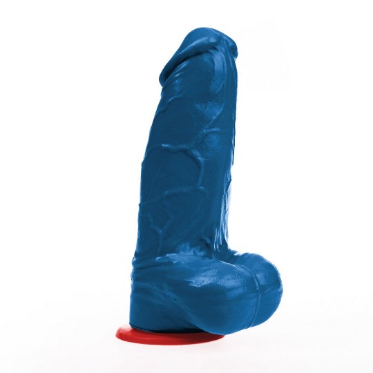 FREYR L - REALISTIC DILDO WITH BALLS - 7.1 / 18 CM - BLUE