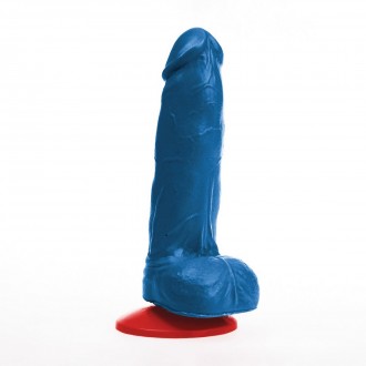 HOENIR S - REALISTIC DILDO WITH BALLS - 5.1 / 13 CM - BLUE