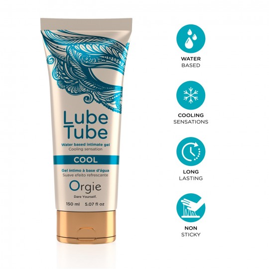 LUBRIFICANTE A BASE D'ACQUA CON EFFETTO RAFFREDDANTE LUBE TUBE 150ML ORGIE