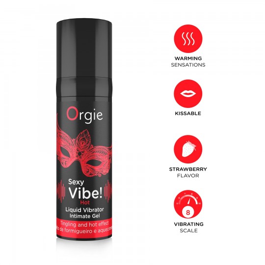 GEL MIT VIBRATION UND WÄRMEEFFEKT SEXY VIBE 15ML ORGIE